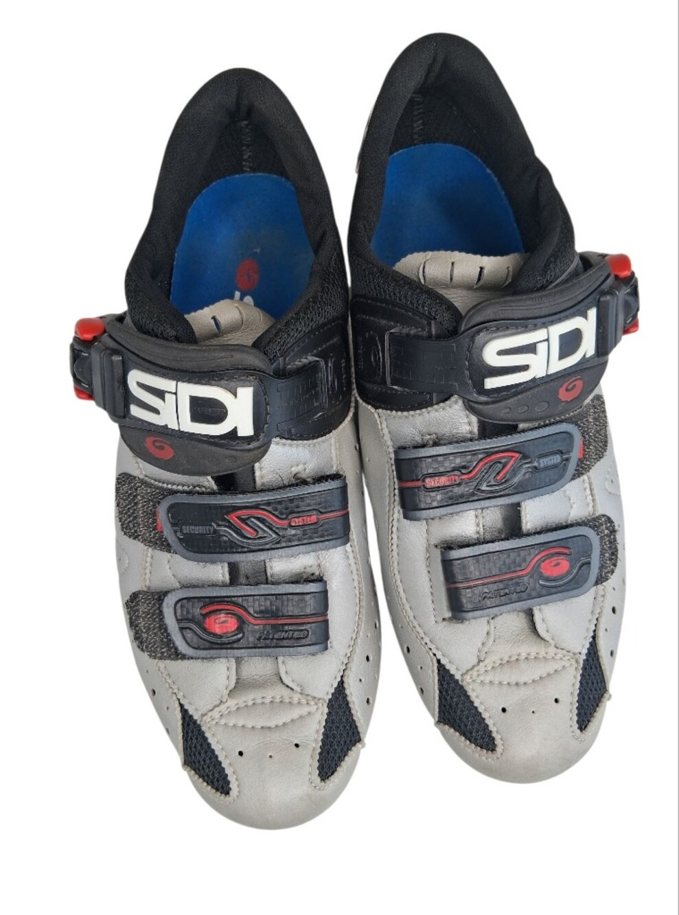 Sidi Genius Carbon Men's 4 Bolt Road Cycling Shoes Men's Size 42.5 (US 9.5) Grey